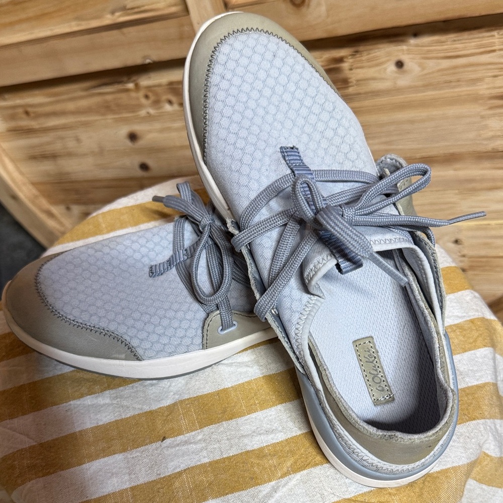 OluKai Gray and Olive Casual Shoes